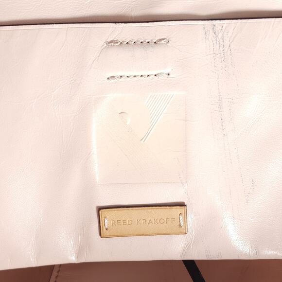 REED KRAKOFF Women's Large Blush Leather Top Handle Tote Bag Purse - Picture 8 of 16
